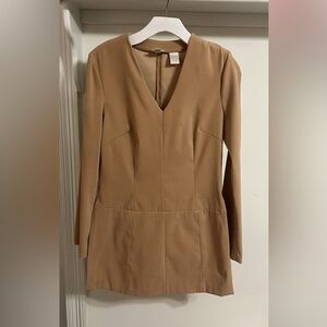 Moda Beige V-Neck Tunic
